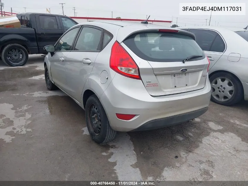 2013 Ford Fiesta Se VIN: 3FADP4EJ4DM117031 Lot: 40766450