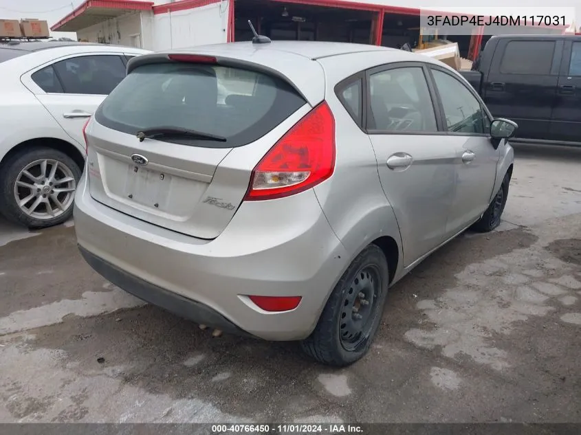 2013 Ford Fiesta Se VIN: 3FADP4EJ4DM117031 Lot: 40766450