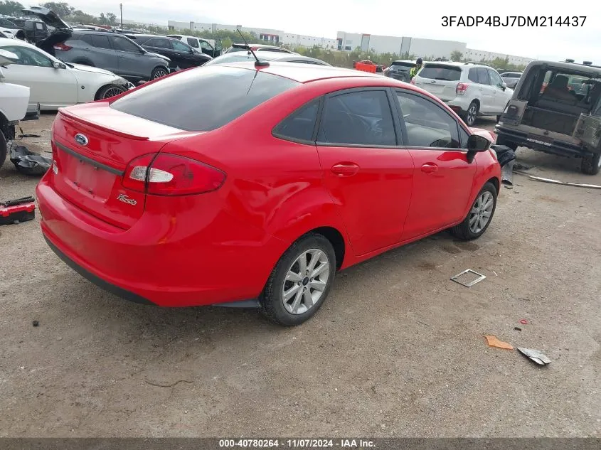 2013 Ford Fiesta Se VIN: 3FADP4BJ7DM214437 Lot: 40780264