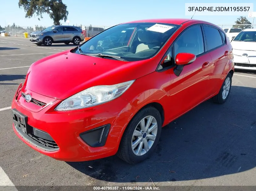 2013 Ford Fiesta Se VIN: 3FADP4EJ3DM195557 Lot: 40795357