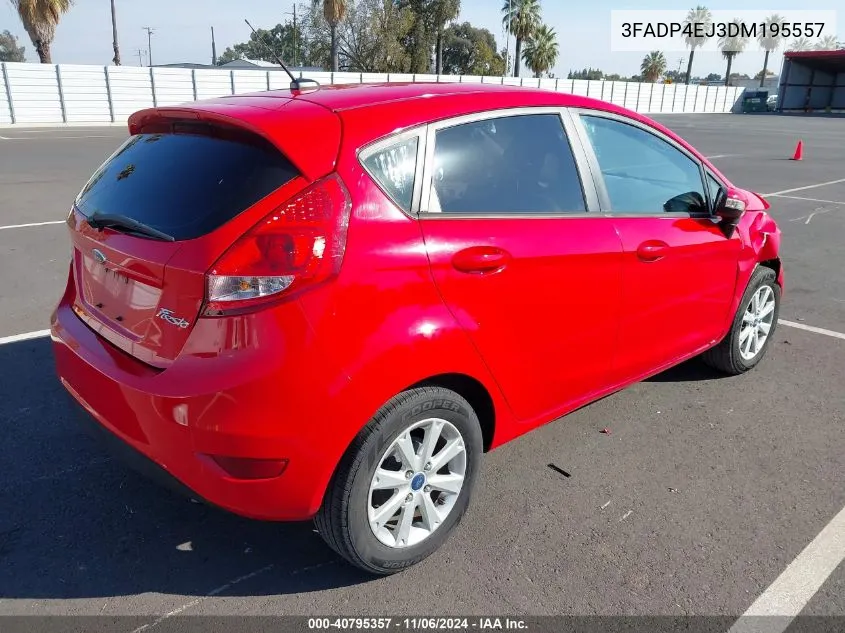 2013 Ford Fiesta Se VIN: 3FADP4EJ3DM195557 Lot: 40795357