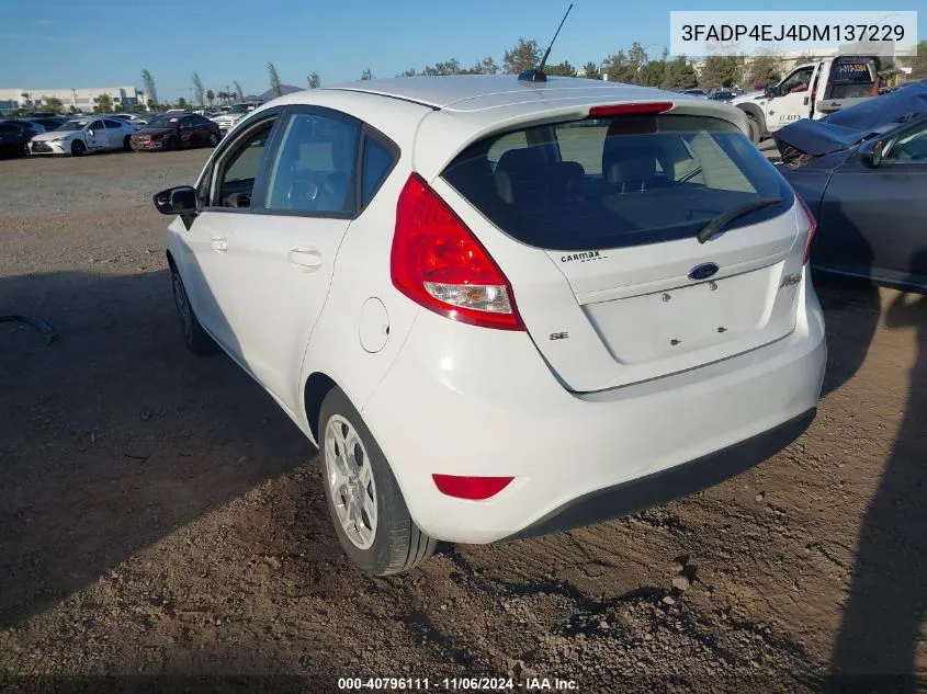 2013 Ford Fiesta Se VIN: 3FADP4EJ4DM137229 Lot: 40796111