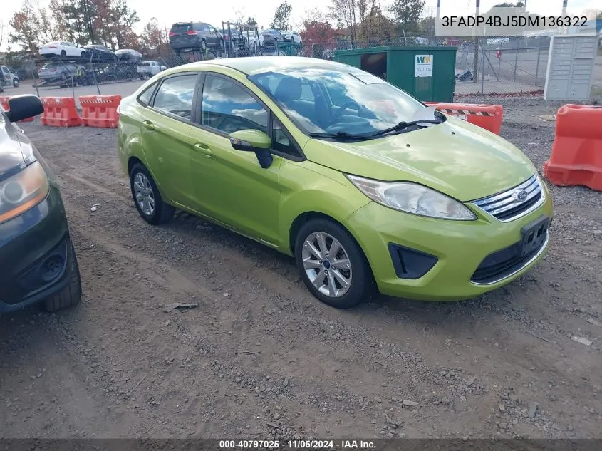 2013 Ford Fiesta Se VIN: 3FADP4BJ5DM136322 Lot: 40797025