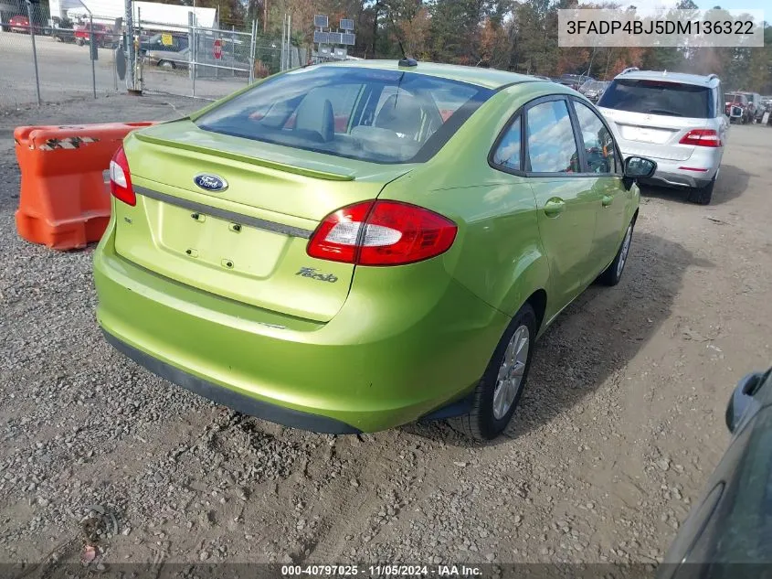 2013 Ford Fiesta Se VIN: 3FADP4BJ5DM136322 Lot: 40797025