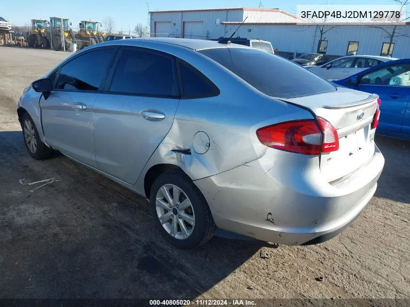 2013 Ford Fiesta Se VIN: 3FADP4BJ2DM129778 Lot: 40805020