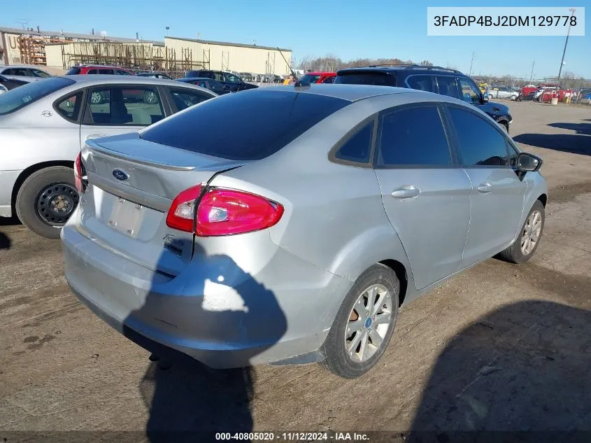 2013 Ford Fiesta Se VIN: 3FADP4BJ2DM129778 Lot: 40805020