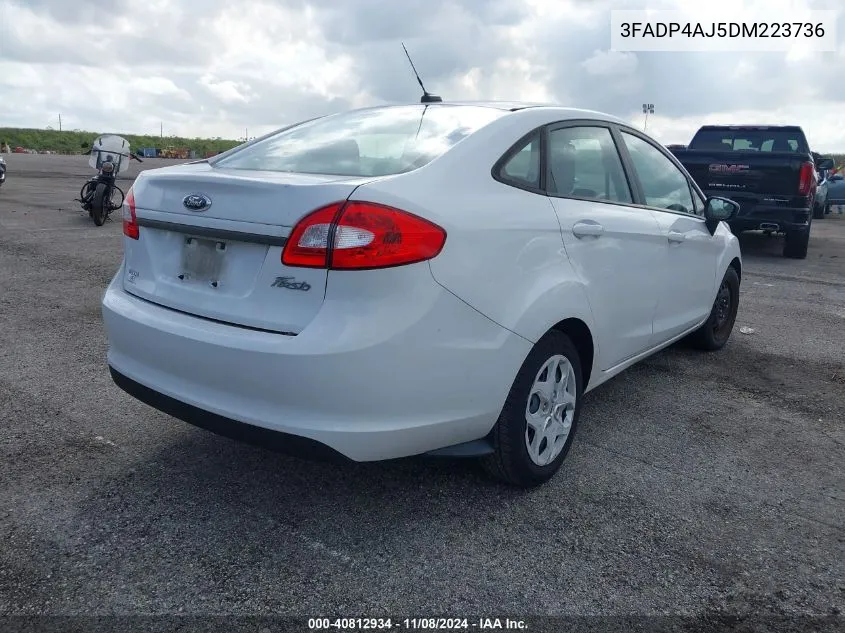 2013 Ford Fiesta S VIN: 3FADP4AJ5DM223736 Lot: 40812934