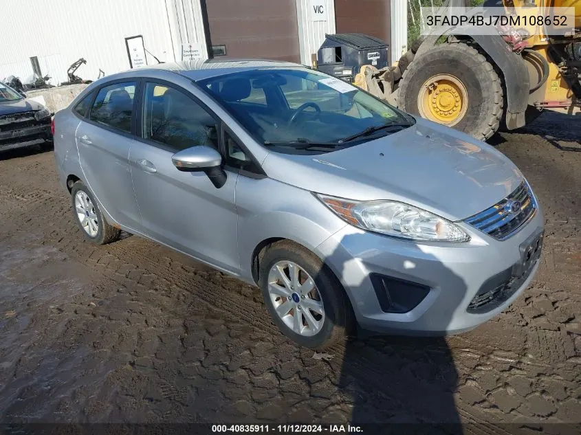 2013 Ford Fiesta Se VIN: 3FADP4BJ7DM108652 Lot: 40835911