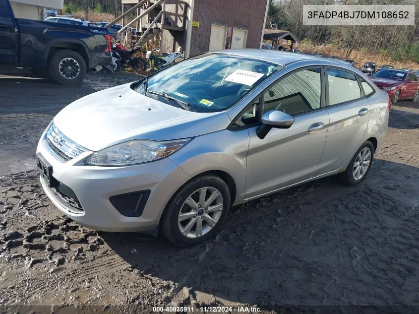 2013 Ford Fiesta Se VIN: 3FADP4BJ7DM108652 Lot: 40835911