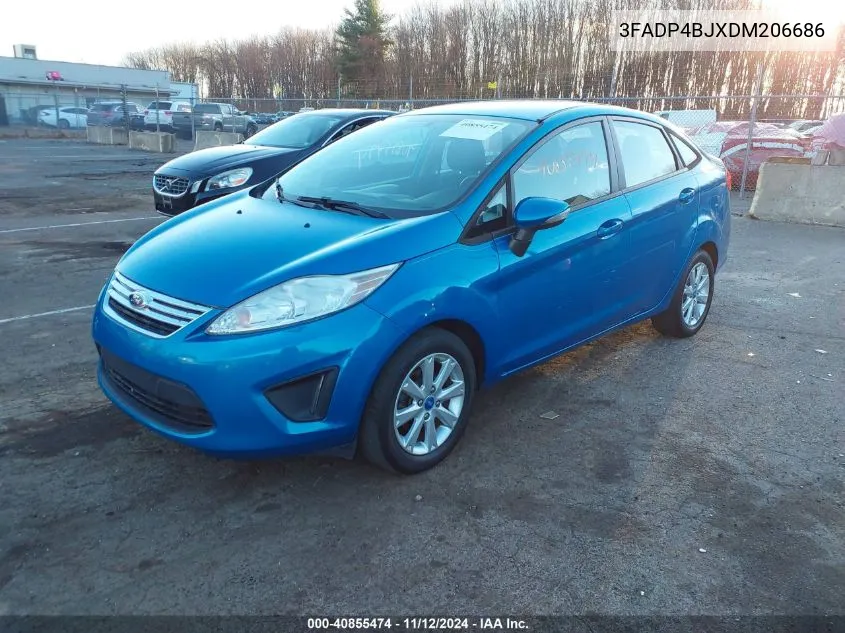 2013 Ford Fiesta Se VIN: 3FADP4BJXDM206686 Lot: 40855474