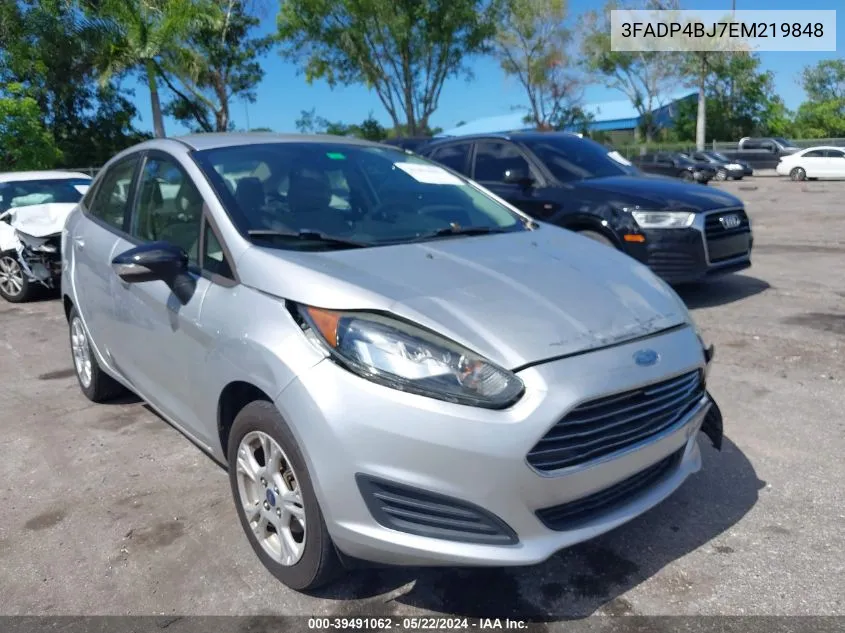 2014 Ford Fiesta Se VIN: 3FADP4BJ7EM219848 Lot: 39491062