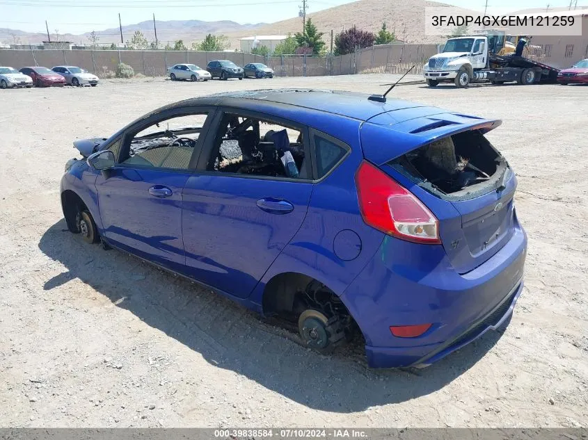 2014 Ford Fiesta St VIN: 3FADP4GX6EM121259 Lot: 39838584