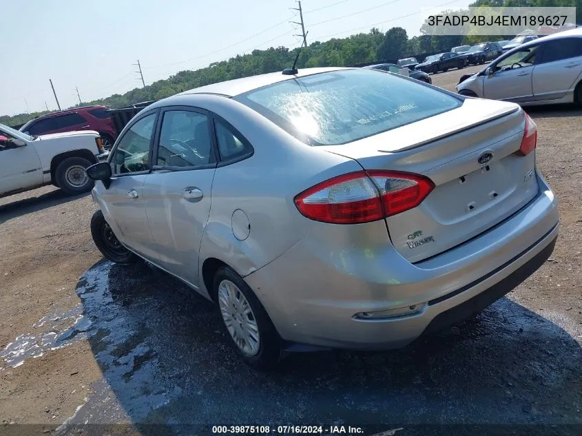 2014 Ford Fiesta Se VIN: 3FADP4BJ4EM189627 Lot: 39875108