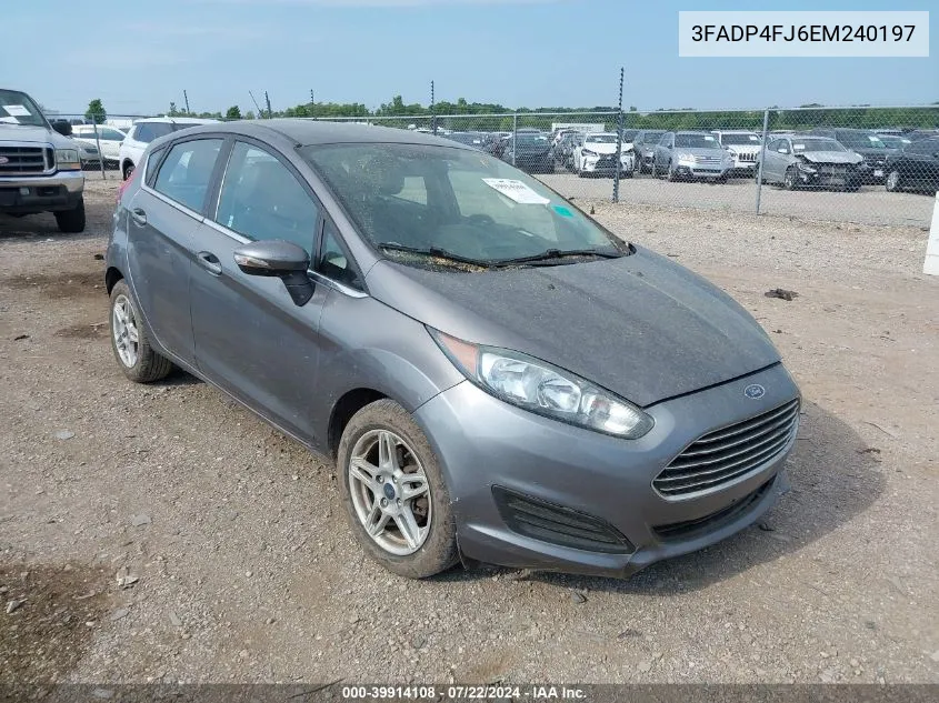 2014 Ford Fiesta Titanium VIN: 3FADP4FJ6EM240197 Lot: 39914108