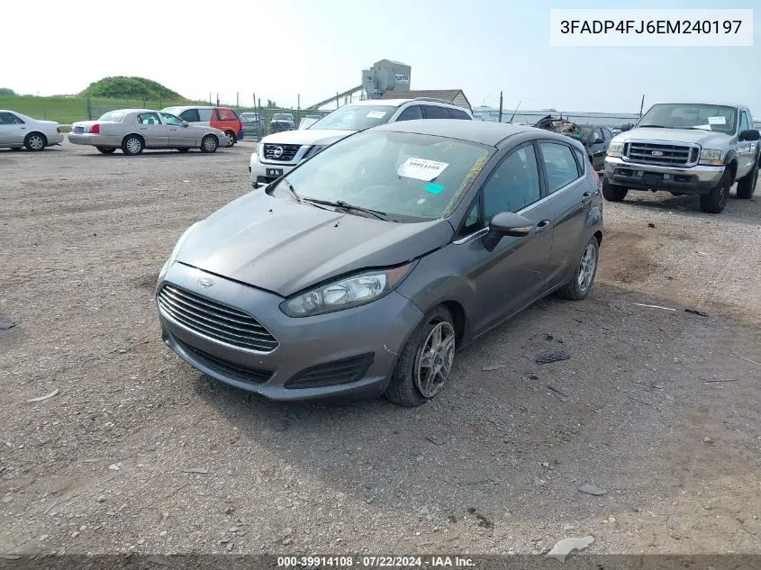 2014 Ford Fiesta Titanium VIN: 3FADP4FJ6EM240197 Lot: 39914108