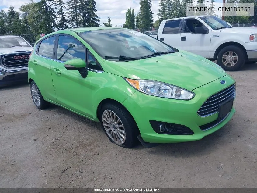 2014 Ford Fiesta Titanium VIN: 3FADP4FJ0EM185858 Lot: 39940135