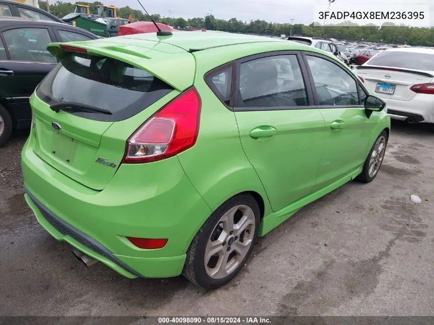 2014 Ford Fiesta St VIN: 3FADP4GX8EM236395 Lot: 40098090