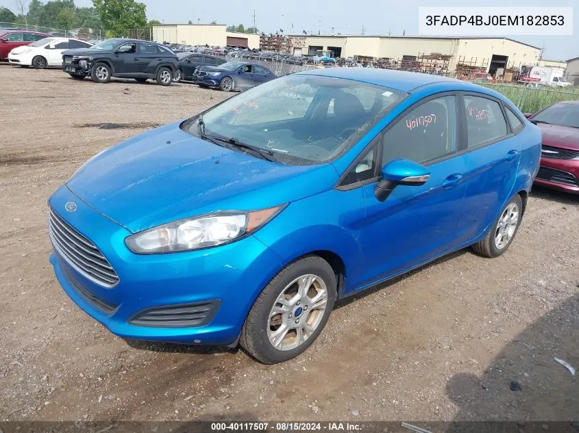 3FADP4BJ0EM182853 2014 Ford Fiesta Se