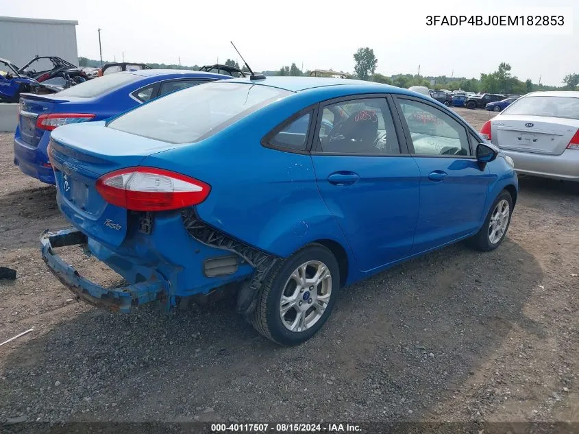 3FADP4BJ0EM182853 2014 Ford Fiesta Se