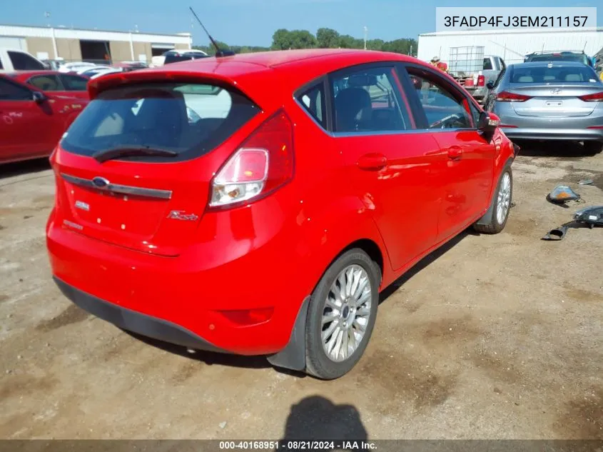 2014 Ford Fiesta Titanium VIN: 3FADP4FJ3EM211157 Lot: 40168951