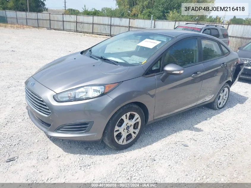 3FADP4BJ0EM216418 2014 Ford Fiesta Se