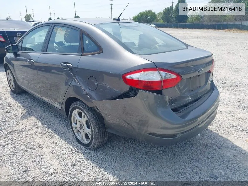 3FADP4BJ0EM216418 2014 Ford Fiesta Se