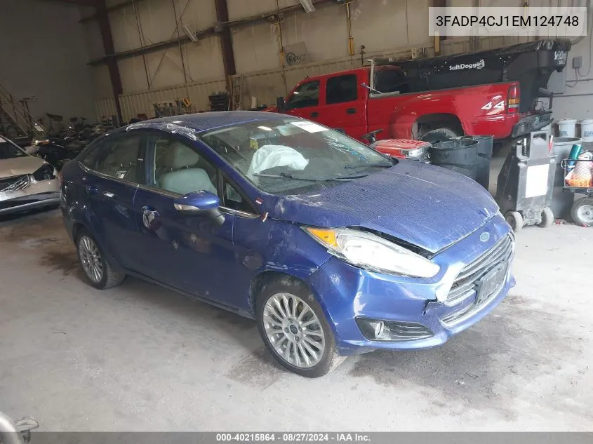 2014 Ford Fiesta Titanium VIN: 3FADP4CJ1EM124748 Lot: 40215864