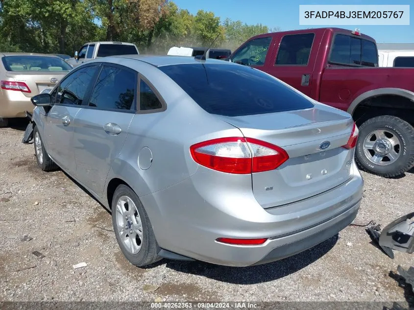 2014 Ford Fiesta Se VIN: 3FADP4BJ3EM205767 Lot: 40262363