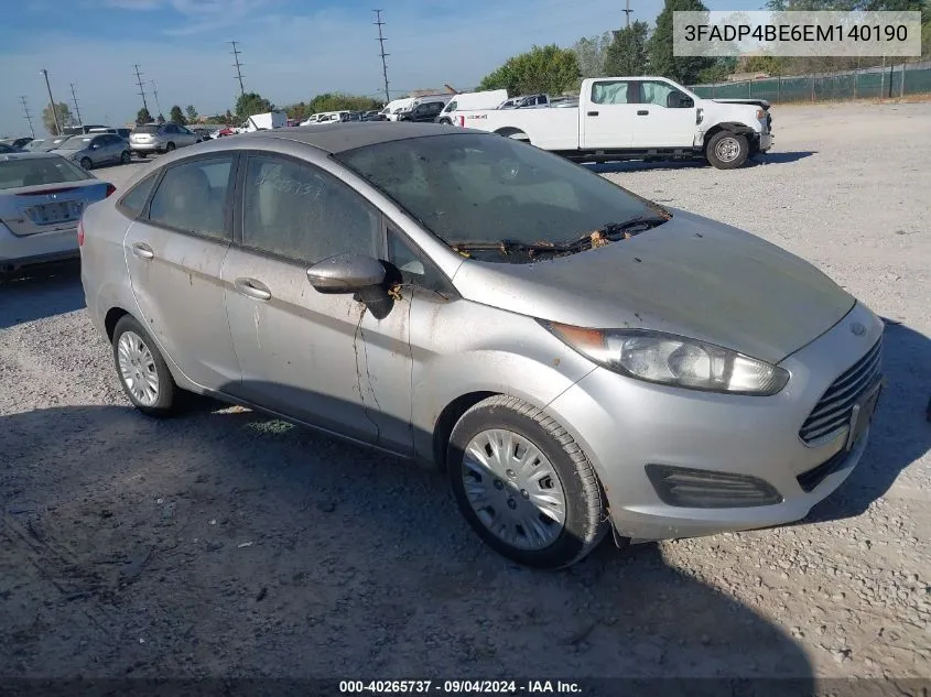 3FADP4BE6EM140190 2014 Ford Fiesta Se