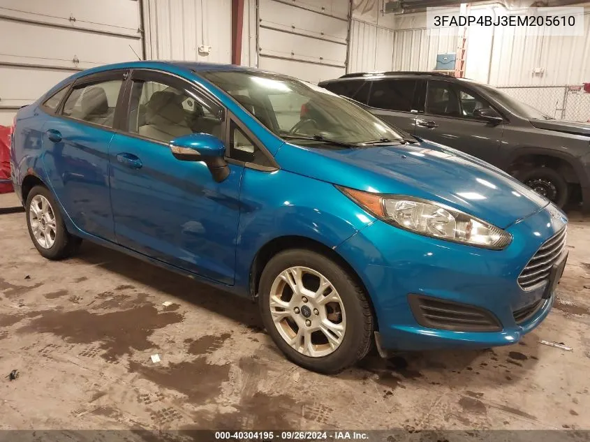 2014 Ford Fiesta Se VIN: 3FADP4BJ3EM205610 Lot: 40304195