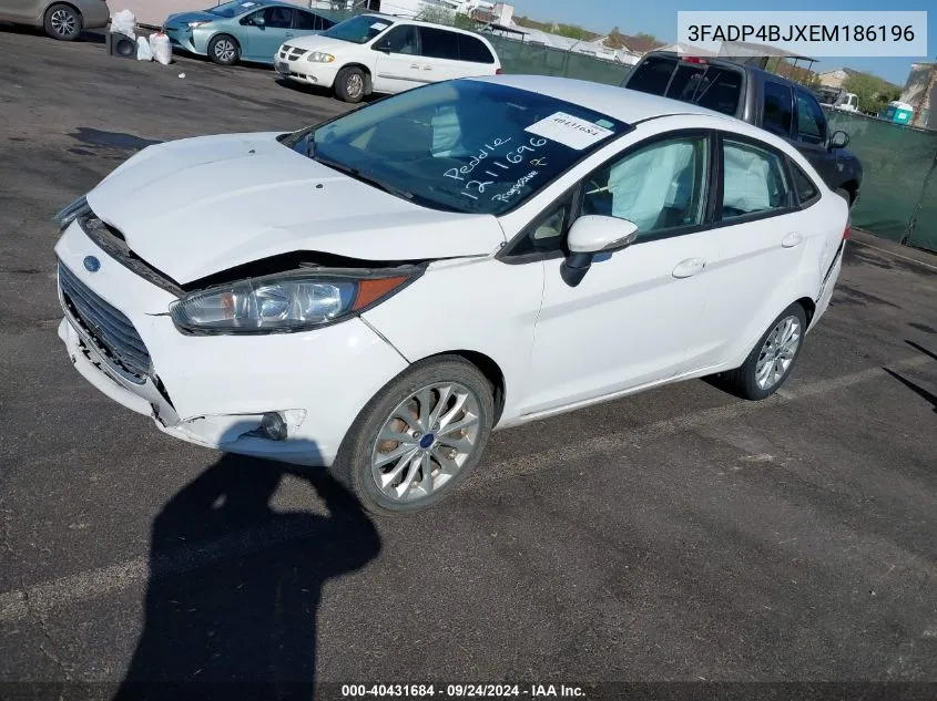 2014 Ford Fiesta Se VIN: 3FADP4BJXEM186196 Lot: 40431684