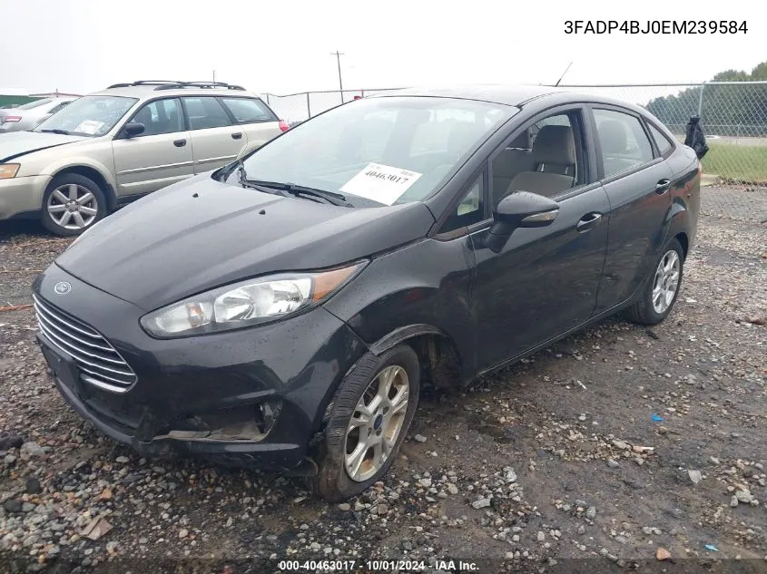 2014 Ford Fiesta Se VIN: 3FADP4BJ0EM239584 Lot: 40463017