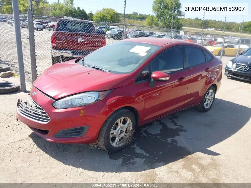 2014 Ford Fiesta Se VIN: 3FADP4BJ6EM153907 Lot: 40465239