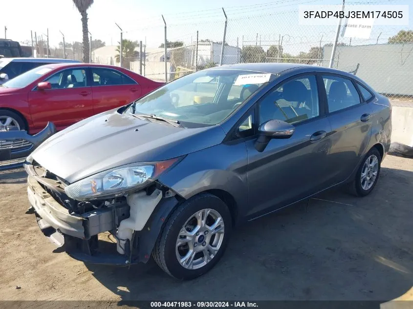 2014 Ford Fiesta Se VIN: 3FADP4BJ3EM174505 Lot: 40471983