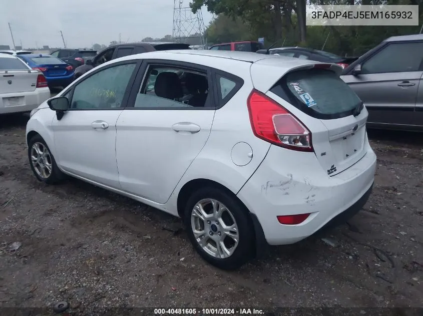 2014 Ford Fiesta Se VIN: 3FADP4EJ5EM165932 Lot: 40481605