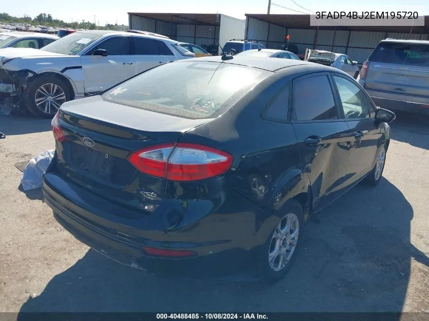 2014 Ford Fiesta Se VIN: 3FADP4BJ2EM195720 Lot: 40488485