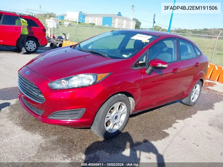 2014 Ford Fiesta Se VIN: 3FADP4BJ2EM191506 Lot: 40500411