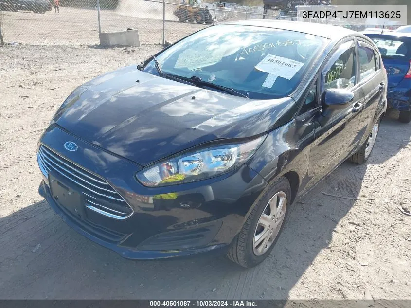 3FADP4TJ7EM113625 2014 Ford Fiesta S