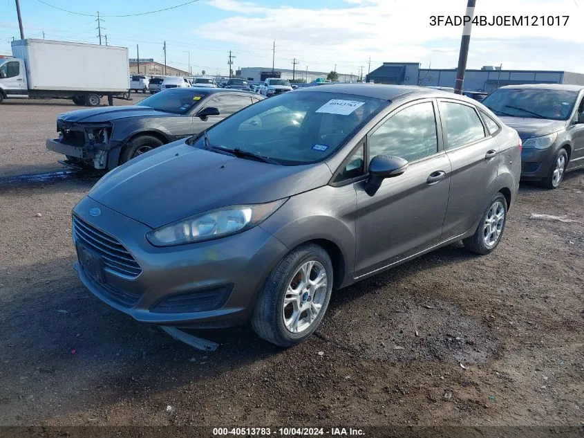 2014 Ford Fiesta Se VIN: 3FADP4BJ0EM121017 Lot: 40513783