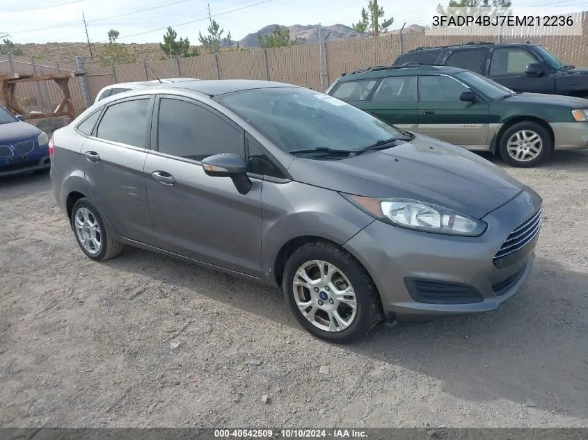 2014 Ford Fiesta Se VIN: 3FADP4BJ7EM212236 Lot: 40542509