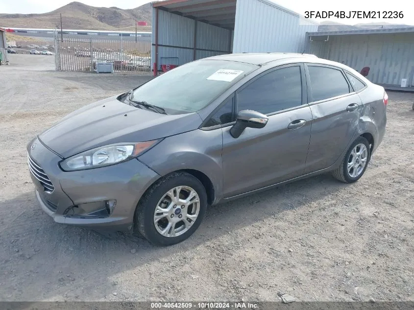 2014 Ford Fiesta Se VIN: 3FADP4BJ7EM212236 Lot: 40542509