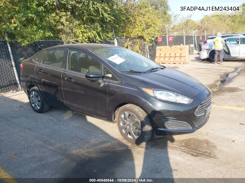 2014 Ford Fiesta S VIN: 3FADP4AJ1EM243404 Lot: 40548844