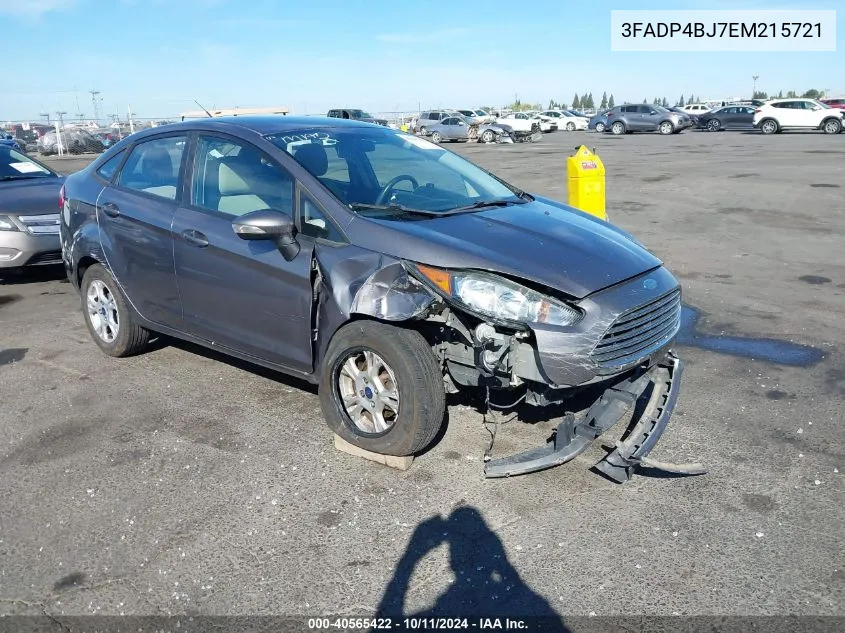 3FADP4BJ7EM215721 2014 Ford Fiesta Se