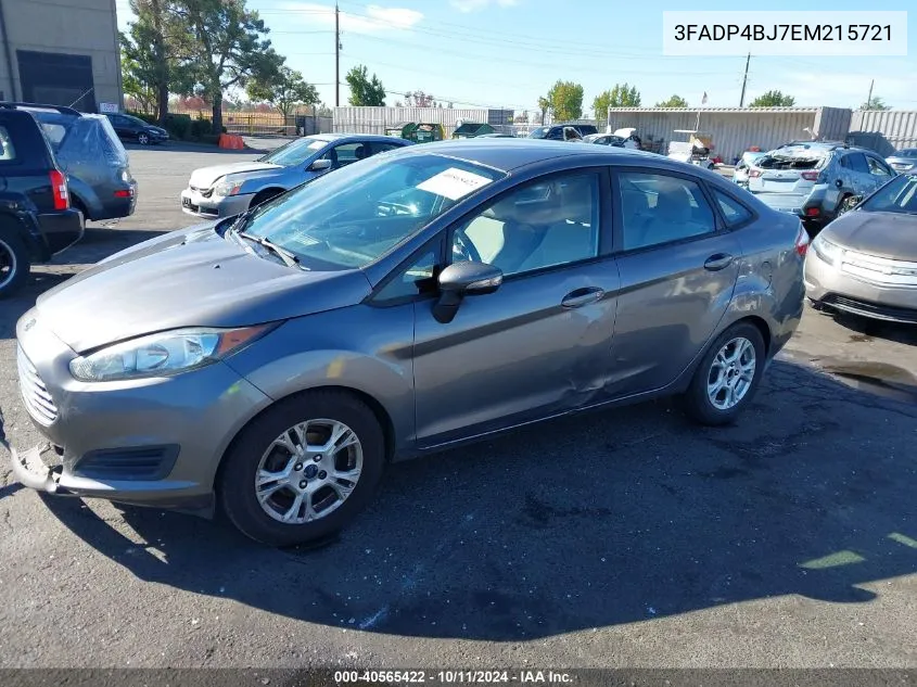 2014 Ford Fiesta Se VIN: 3FADP4BJ7EM215721 Lot: 40565422