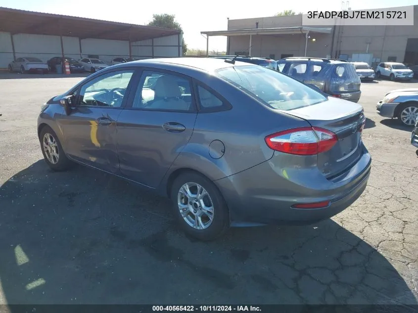 3FADP4BJ7EM215721 2014 Ford Fiesta Se