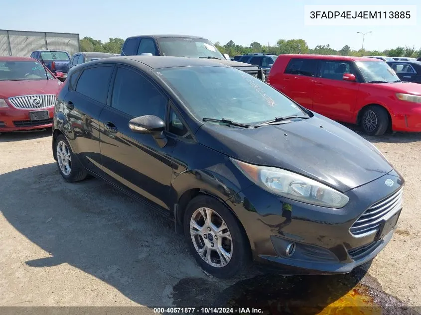 2014 Ford Fiesta Se VIN: 3FADP4EJ4EM113885 Lot: 40571877