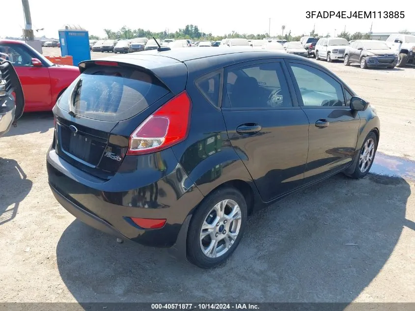 2014 Ford Fiesta Se VIN: 3FADP4EJ4EM113885 Lot: 40571877