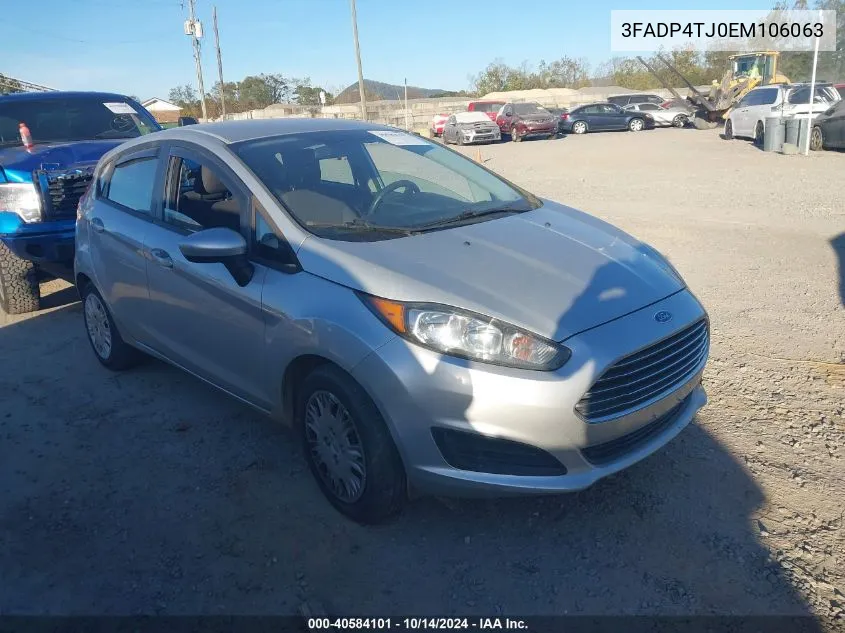 2014 Ford Fiesta S VIN: 3FADP4TJ0EM106063 Lot: 40584101