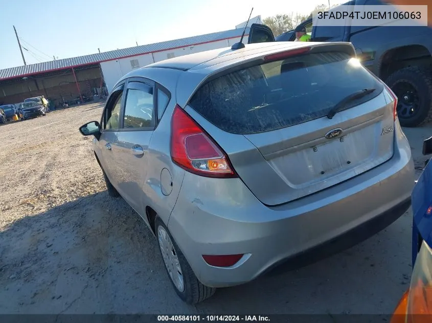 2014 Ford Fiesta S VIN: 3FADP4TJ0EM106063 Lot: 40584101