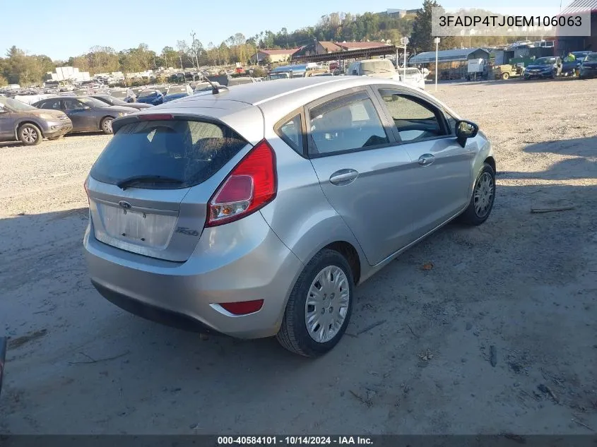 2014 Ford Fiesta S VIN: 3FADP4TJ0EM106063 Lot: 40584101